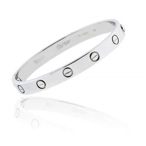 cartier bracelet silver|cartier love bracelet in silver.